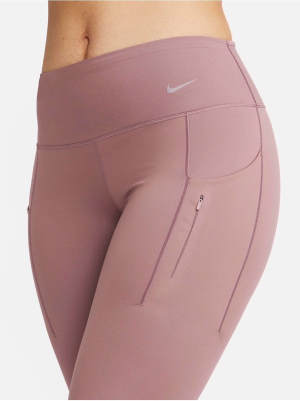 Nike Dri- Fit Mauve Cropped Athletic Leggings